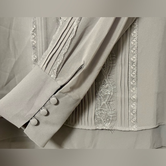 Exquisite White House Black Market Grey Tunic Size 12 - Picture 4 of 9